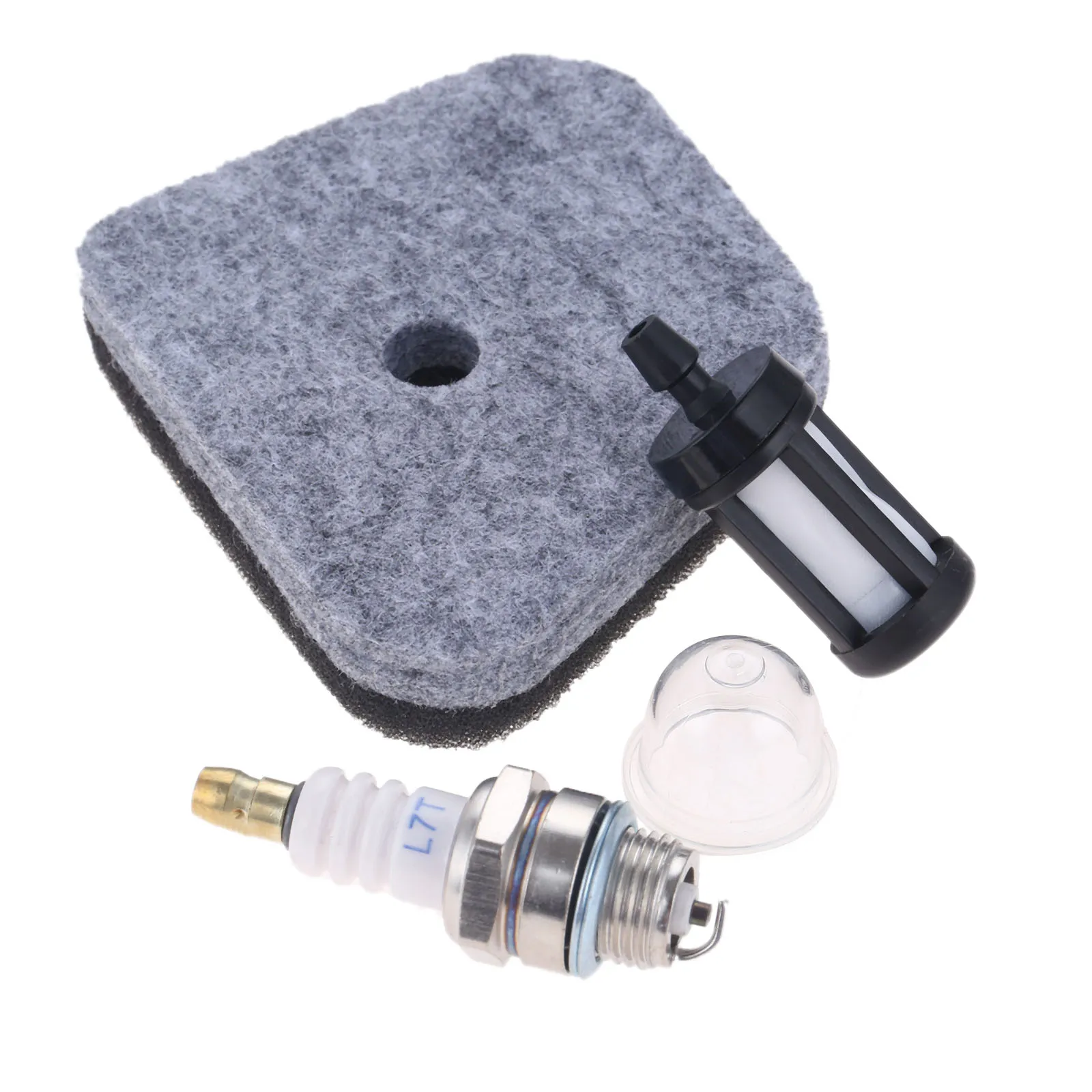 4Pcs/Kit Chainsaw Air Filter Spark Plug Fuel Filter Primer Bulb Kit Fit For STIHL FS90 FS100 FS110 FS130 String Trimmer "