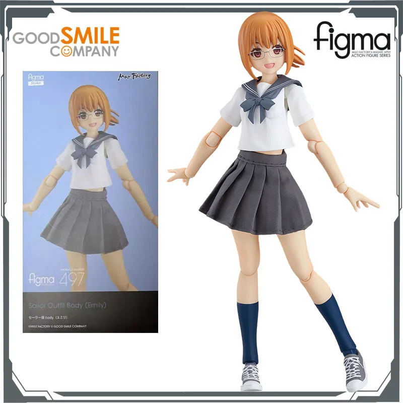 Gsc original figma marinheiro uniforme corpo (emily) anime figuras de ação brinquedos para meninos presente natal modelo colecionável ornamentos