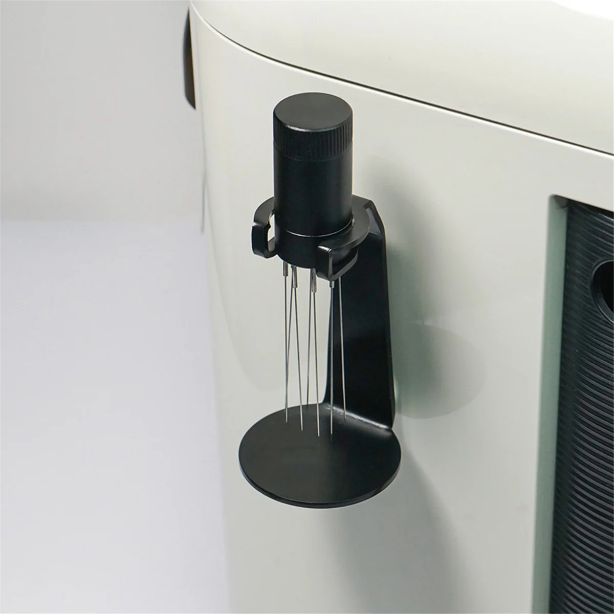 

FIN-oUpgraded Stainless Steel Needle Distribution Tool Espresso Stirrer with Iron Storage Stand for Solve Coffee
