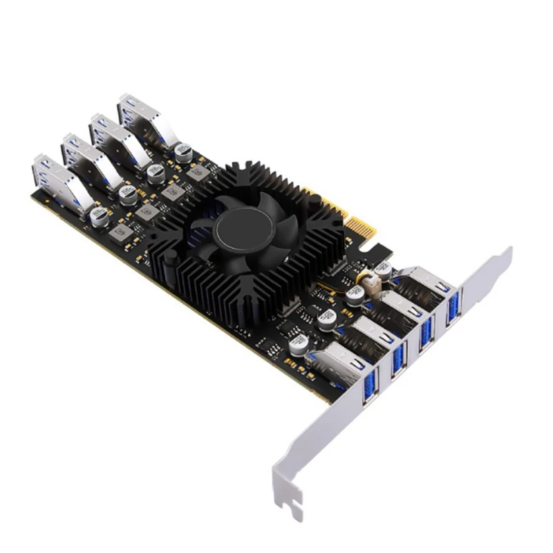 USB3.2 PCI Express Adapter PCI-E To 8 Port USB 3.2 Expansion Card 4 Channel USB3.0 Pcie X4 Controller Card For Camera