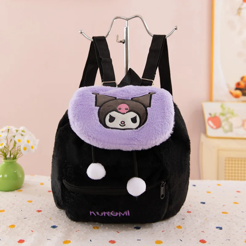 

Плюшевый рюкзак Sanrio с персонажами Куроми и Мелоди, милый рюкзак для девочек, сумка-кукла.
