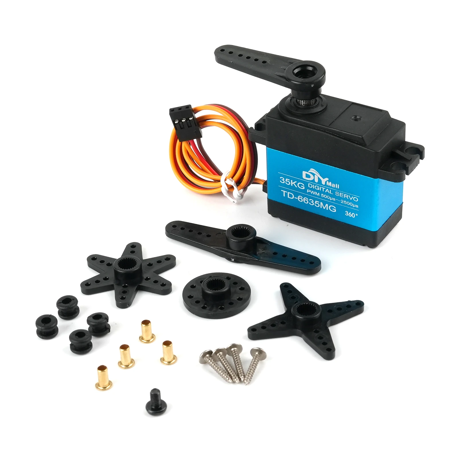 

35KG Metal Digital Servo 4.8-8.4V TD-6635MG Carbon Brush Motor 180/270/360 Degree Steering Gear Servos Toy Parts Power Functions