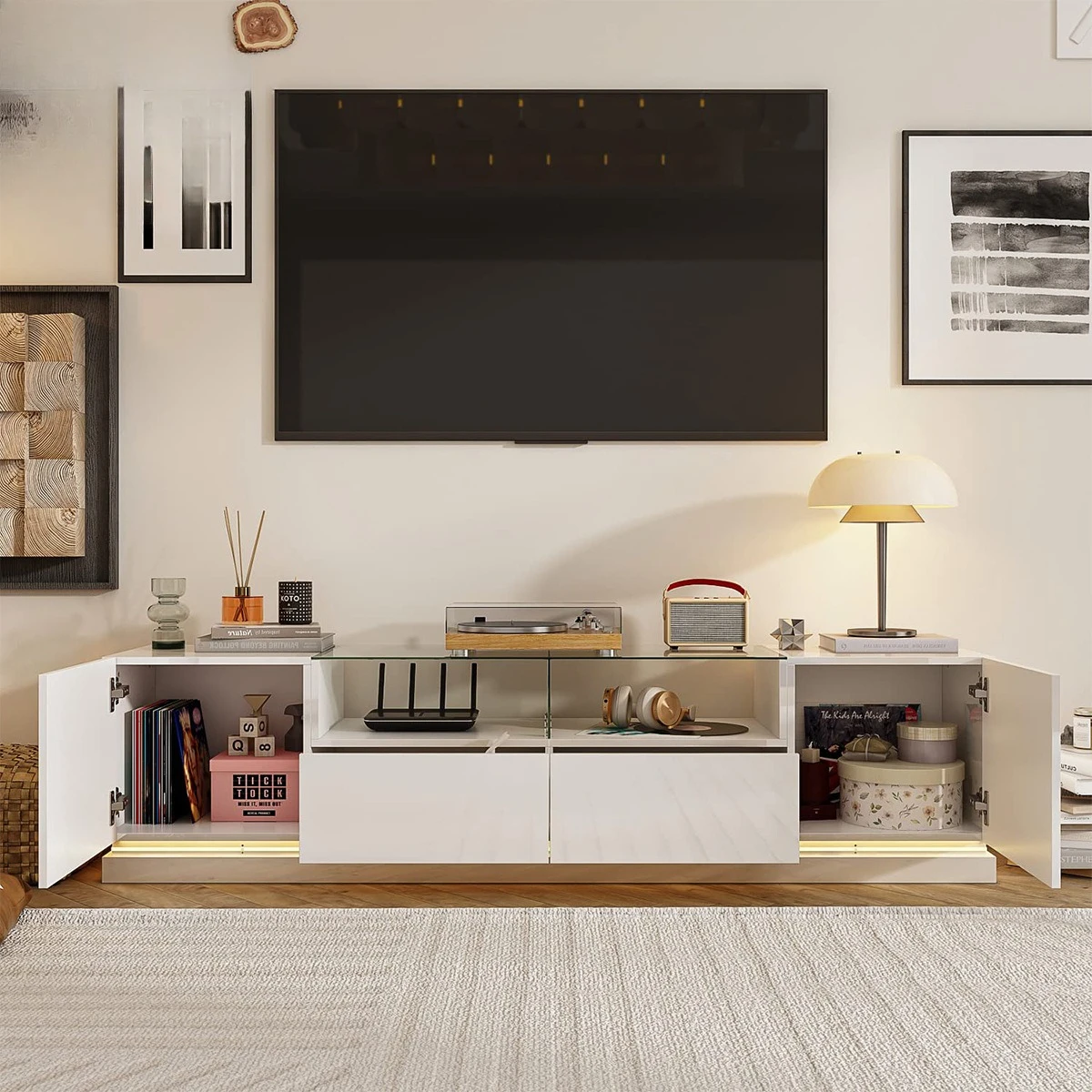 Panel Furniture Living Room TV Cabinet Storage Floor Cabinet