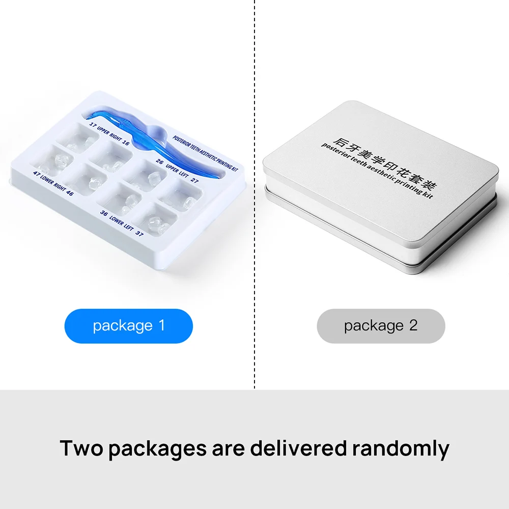 AZDENT-Conjunto De Acessórios Odontológicos, Dentes Posteriores Dentais, Kit De Impressão Estética, Restauração De Moldes, Ferramentas De Enchimento, 16 Dentes, Odontologia