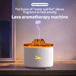 Creative Volcano Aroma Ultrasonic 230ml Cool Mist Aromatherapy Essential Oil Diffuser Auto Shut-Off Air Humidifier with Light