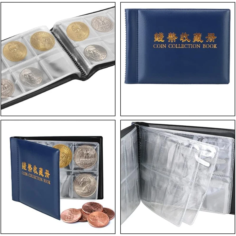 60/120/240Pockets Album For Coins Collection Book Home Decoration Photo Album Coin Album Holders Collection Book Scrapbook