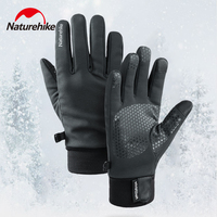 Naturehike Winter Waterproof Cycling Gloves Men Touch Screen Warm Fleece Gloves Motorcycle Outdoor Sports Full Fingers Gloves