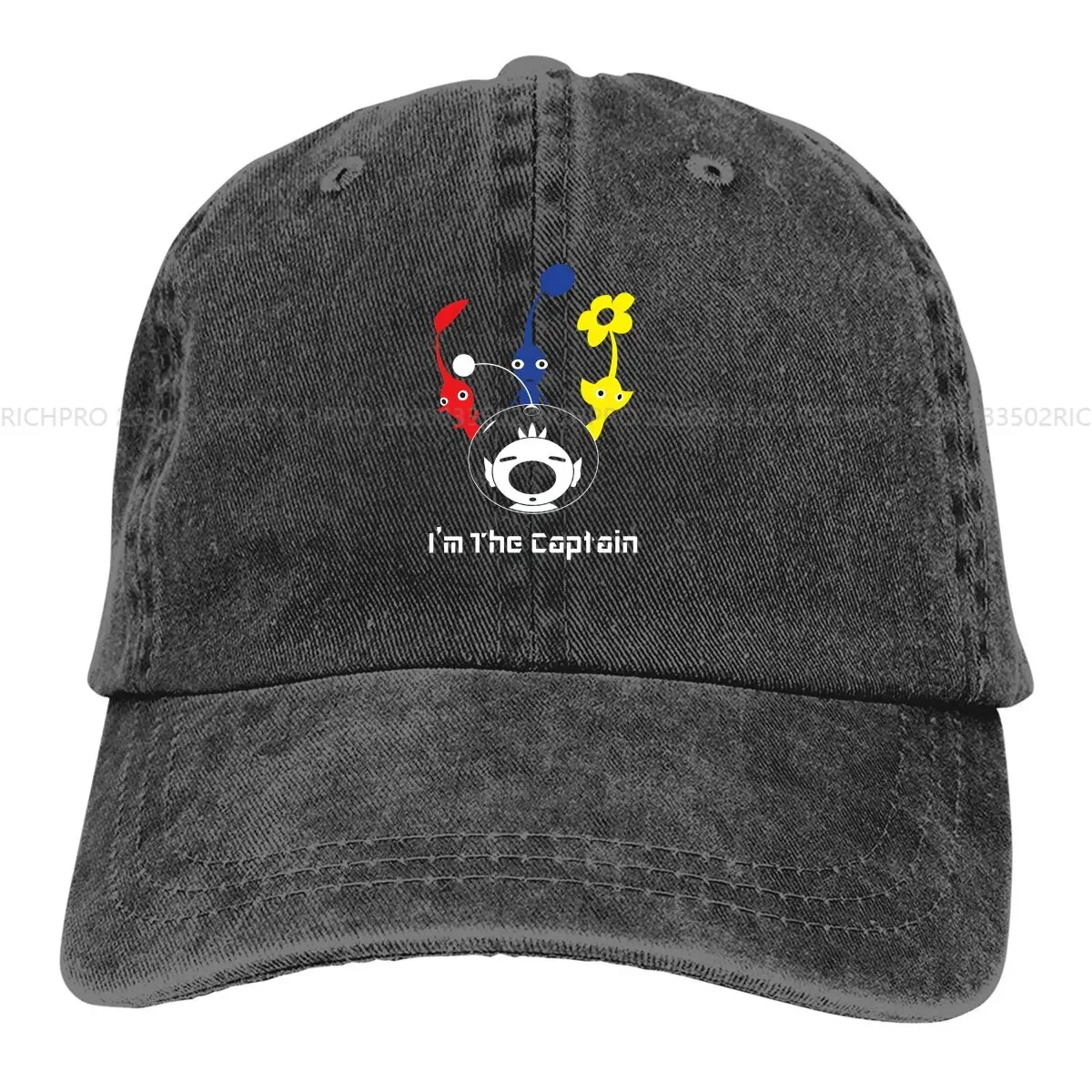 

Summer Cap Sun Visor I'm The Captain Hip Hop Caps Pikmins Game Cowboy Hat Peaked Hats