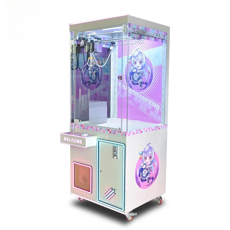 

large commercial doll grabbing machine clip doll full transparent scan code coin clip cigarette machine customization