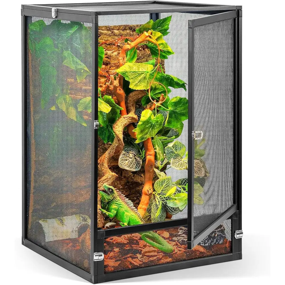 

33 галлона 360 ° Складной террариум Panoic для рептилий: контейнер для гекконов и клетка для рептилий с улучшенной вентиляцией, легкая очистка, прочный.