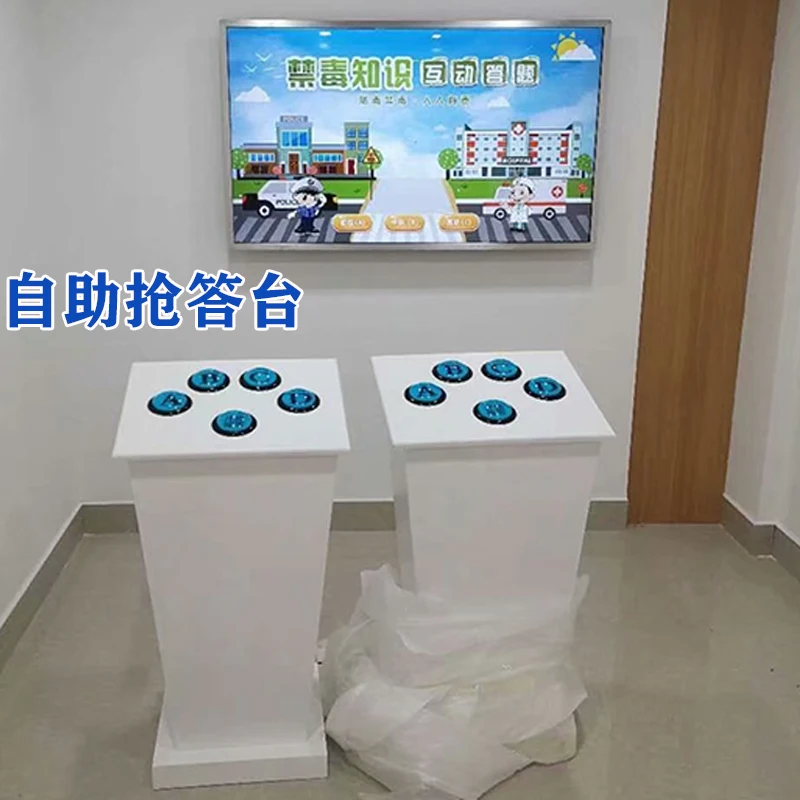 Knowledge contest answering device multi-person wireless self-service answering table all-in-one machine