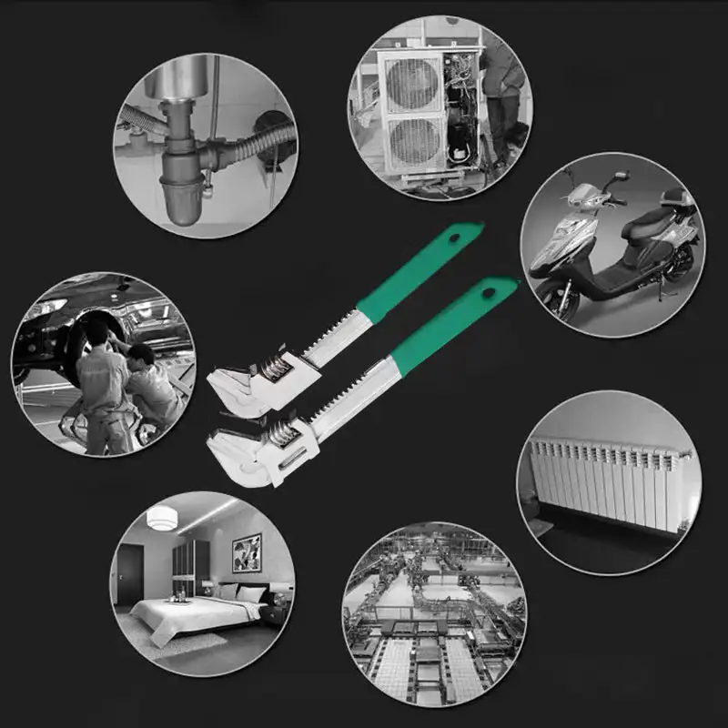 Imagem -04 - F-tipo Ajustável Chave de Ângulo Direito Universal Chave Ratchet Torque Chave de Tubulação Ferramentas Manuais Reparação do Encanamento Versátil