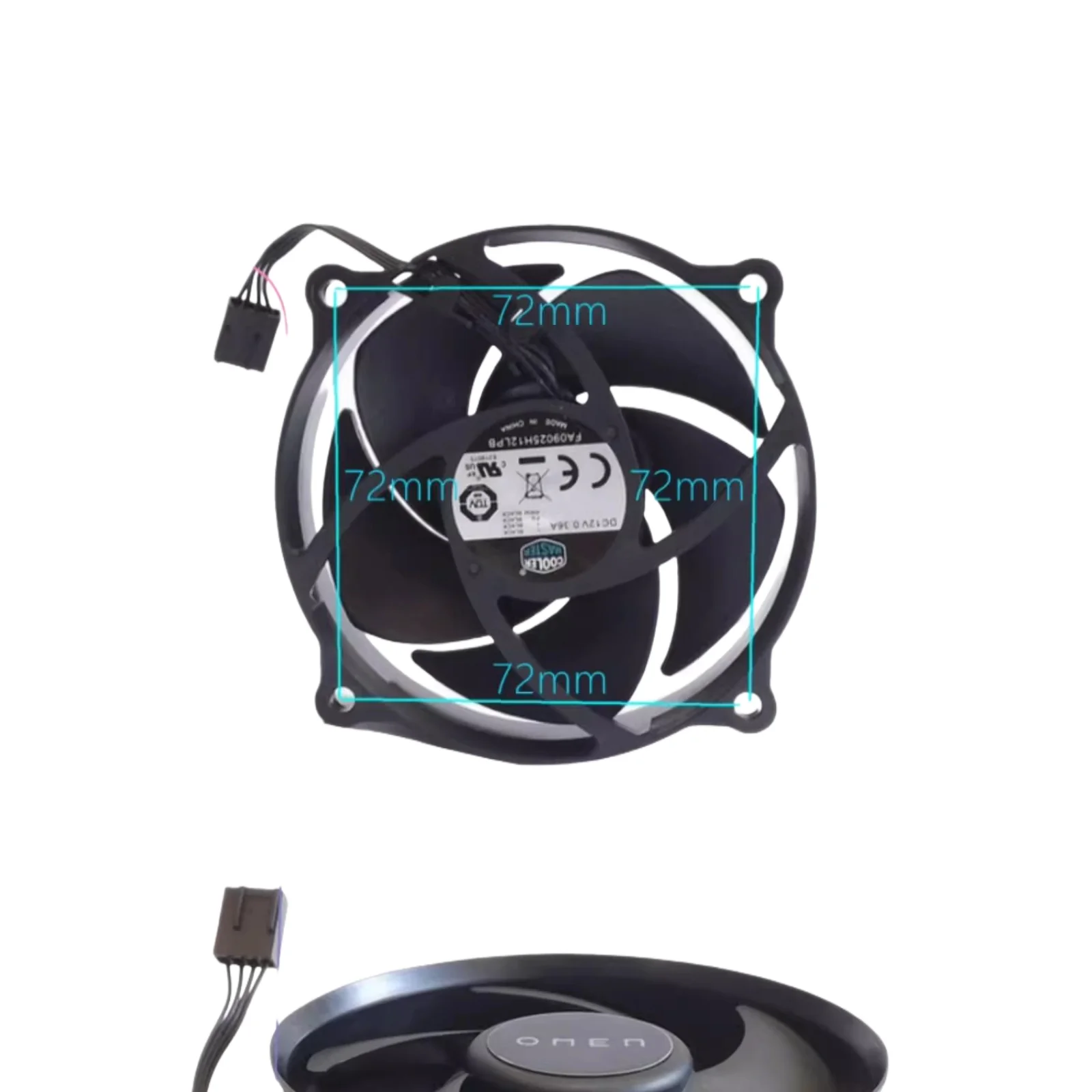 For Cooler Master FA09025H12LPB 95x25mm 12V 0.36A 4-Pin PWM 4500RPM High-Performance Fan for PC & ServerProduct Description