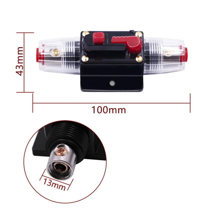 Fonte de alimentação fundida do carro do assento de segurança de áudio do carro para caixa de fusíveis do disjuntor do tubo do fusível
