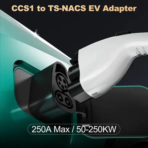테슬라 모델 3, Y, S, X 고속 충전용 CCS1 to TS-NACS 어댑터 (CCS1 충전기 포함) CCS1 콤보 NACS 전용