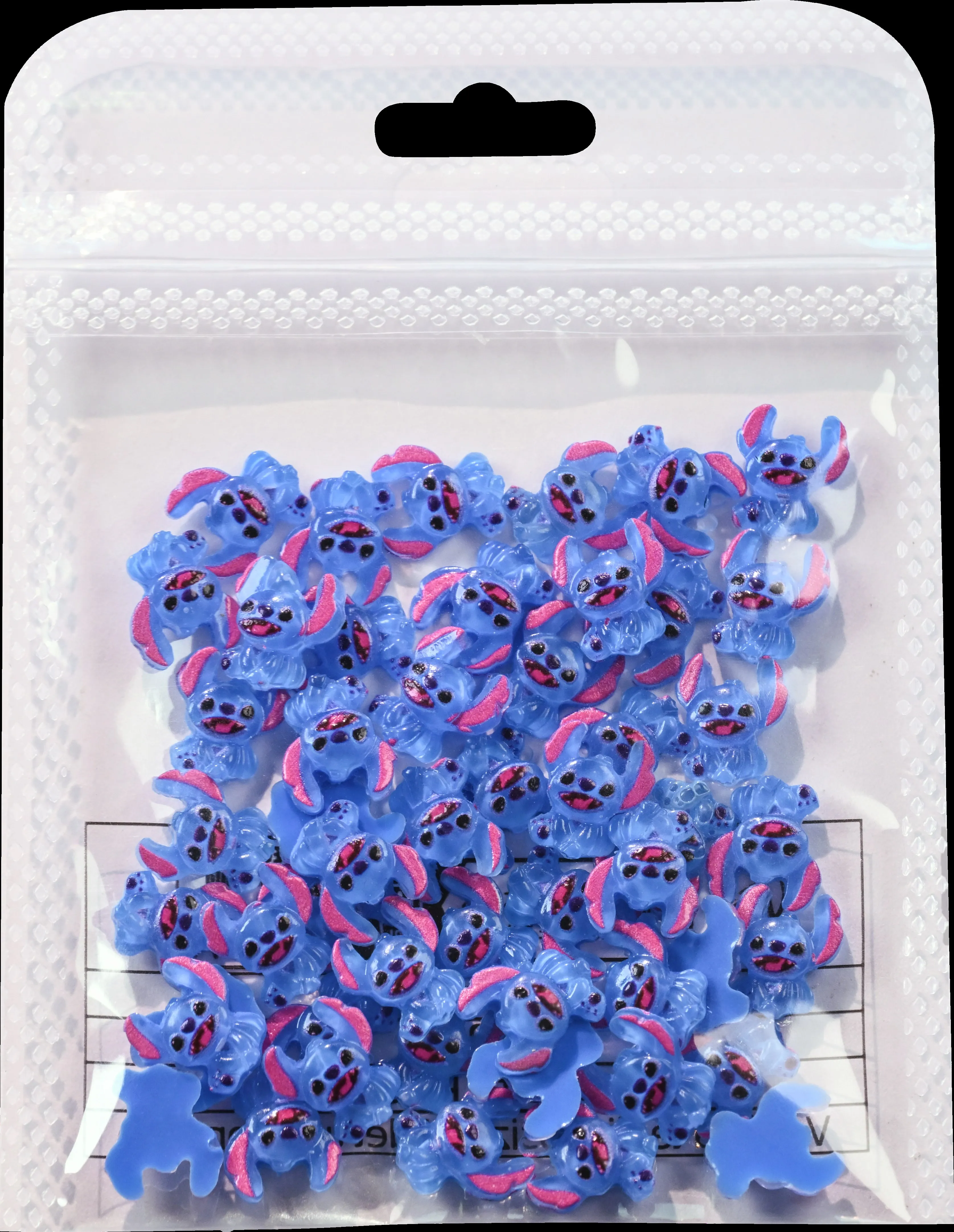 ﻿ Mini breloques pour Nail Art, point bleu, mignon et amusant, dessin animé, accessoires pour Nail Art, personnage d'anime Y2K, fournitures de manucure, 50 pièces/sac