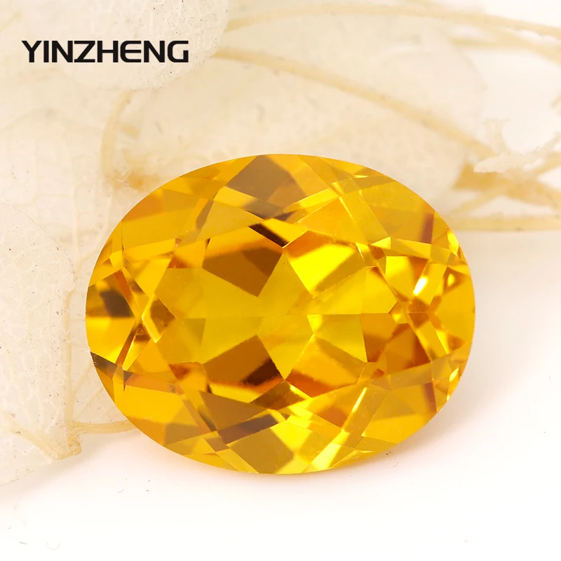

Yinzheng Box Set Yellow Sapphire 0.5-5ct Flame fusion method Oval Shape VVS Lab Grown Loose Gemstone For DIY Jewelry Decoration