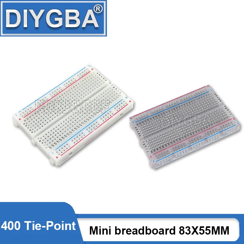 Crystal Mini Breadboard 83X55 Mm 400 Connection Point Solderless Breadboard New Crystal Breadboard For DIY Module