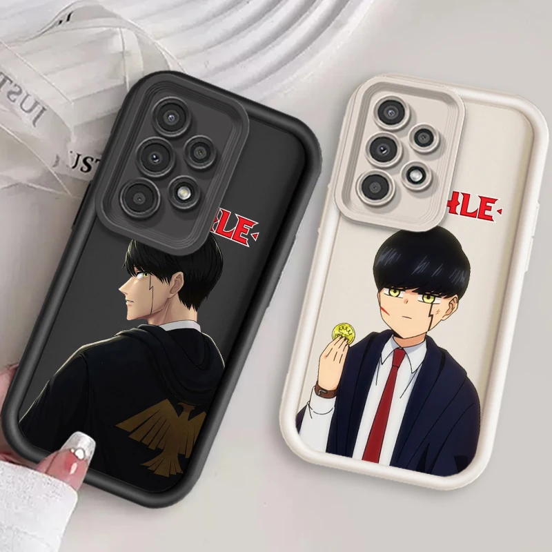 Anime Art M-Mashle Cool For Samsung A73 A71 A54 A53 A52 A51 A33 A32 A21S A14 A13 A12 A25 A04 A05 5G Eye Ladder Soft Phone Case