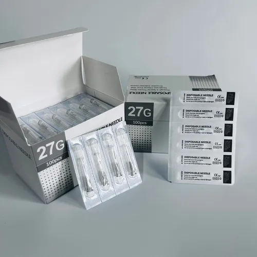 Imagen 2 del producto 100 unids/caja aguja desechable 27G 13mm inyección aguja de seguridad estéril piezas de herramientas de mano