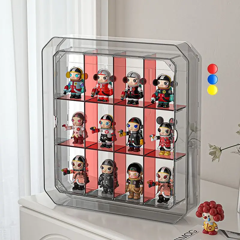 12 Grids Blind Box Display Stand Wall Hanging Picture Frame Dolls Decoration Cabinet Acrylic Display Box For POP-MART