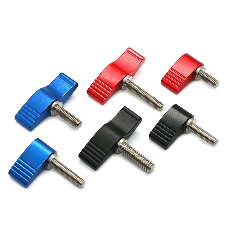 Weiyi 1-5 Stück M4 M5 M6 Farbverstellbare Rändelschrauben T-Typ / 7-Typ Handspannschraube Griffknopf Bolzen Aluminiumlegierung – Detail 5