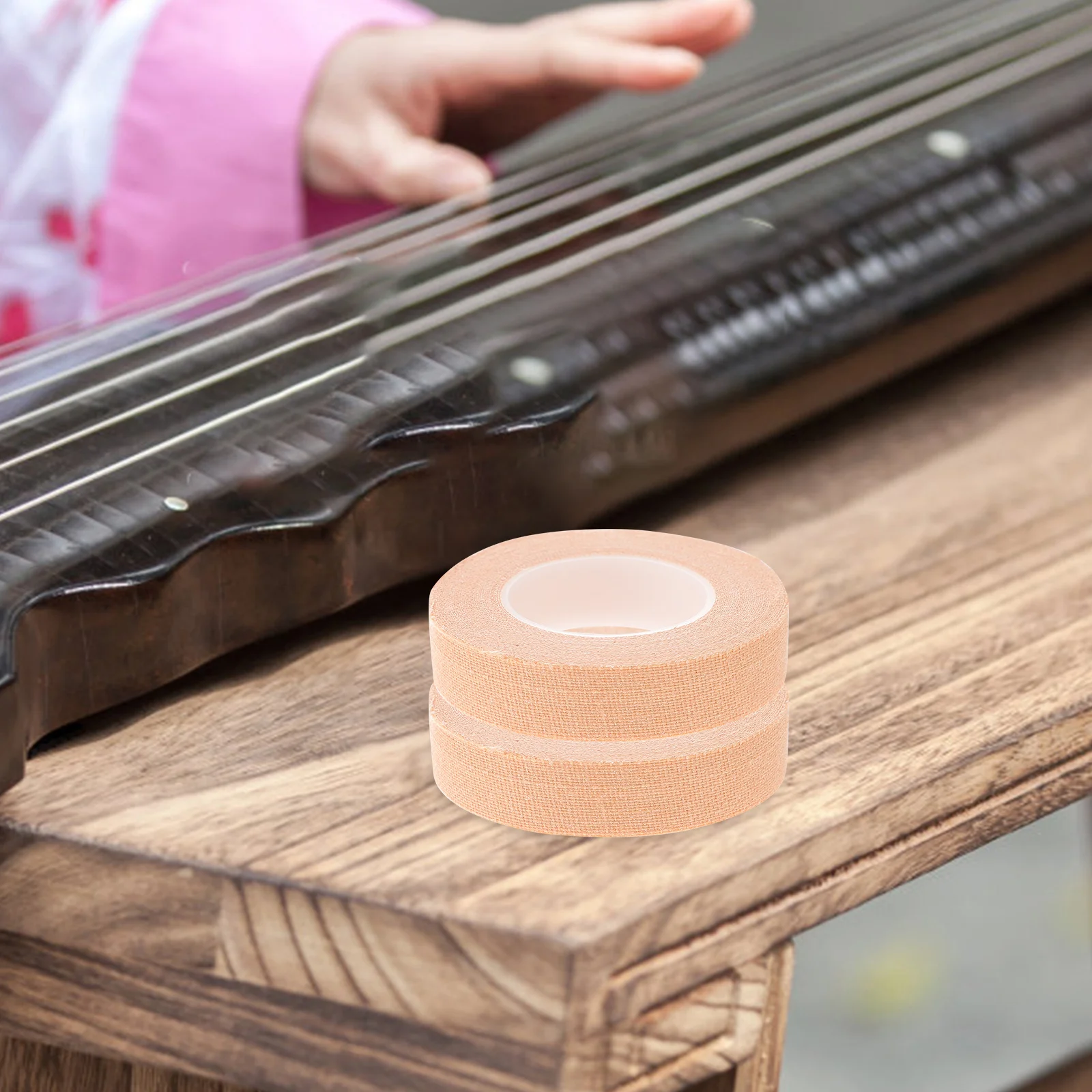 

10pcs Guzheng Finger Tape Skin Color Breathable Cotton Adhesive For Chinese Zither Lute Pipa Players Stage