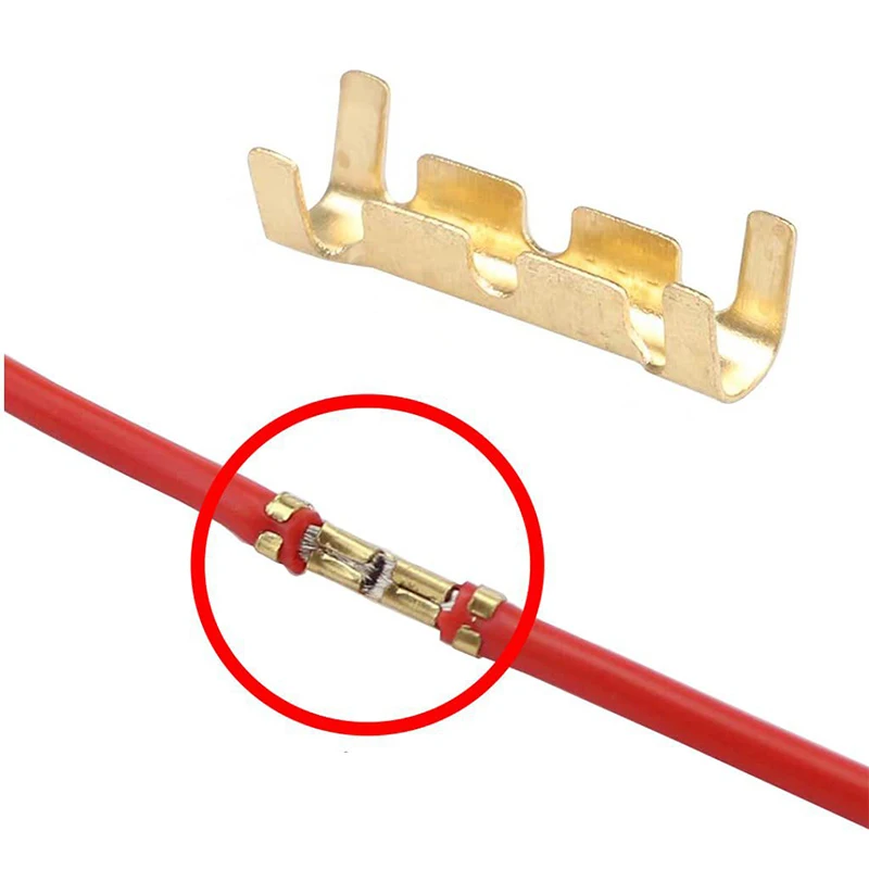 50/100/200PCS 453U-shaped Electrical Cable Connectors Tab Cold Insert Wire Connector Electricos Small Ceeth Terminal image 3