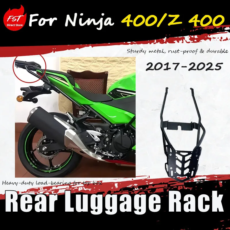 

For Ninja400/Z400 modified accessories, the rear luggage rack bracket for the storage frame is applicable for models 17-25.