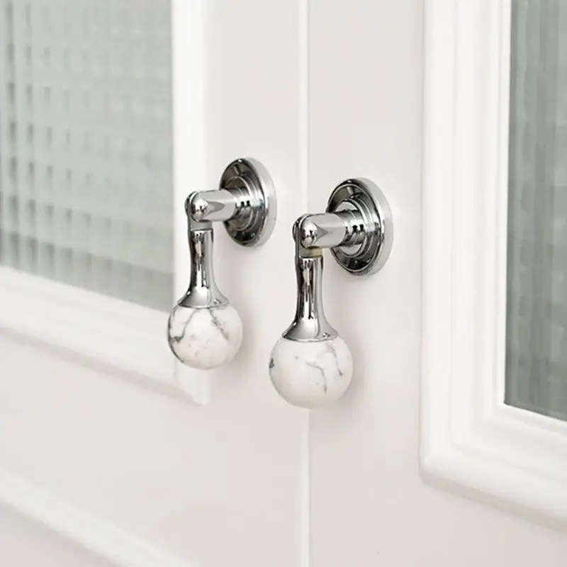 French Light Luxury Cabinet Door Handle Wardrobe Door Shoe Cabinet Drawer Brass Crystal Marble Ball Pendant Small Handle