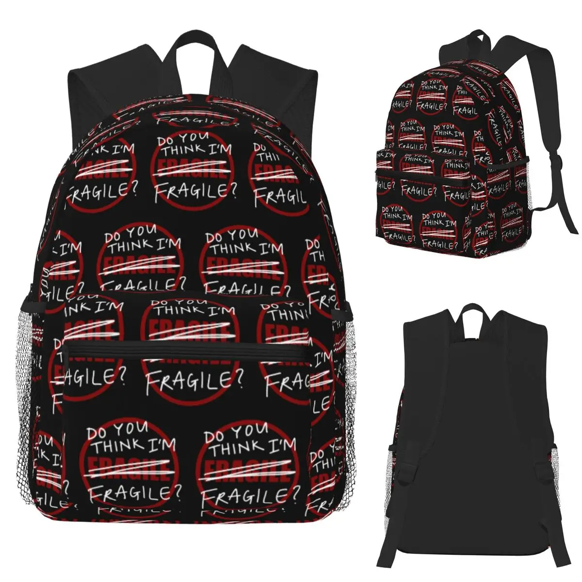 

Do You Think I'm Fragile Student Backpack School Bag Hiking Travel Daypack for Men Women Fashion Bookbag Shoulder Bags