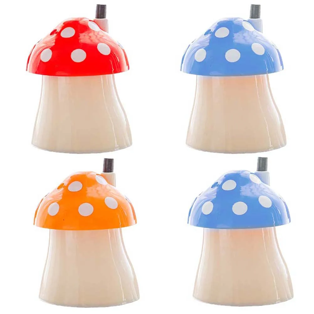 

4Pcs Mushroom Shaped Toothpick Dispenser Creative Automatic Toothpick Holder Hygienic Plastic Storage for Home Dining