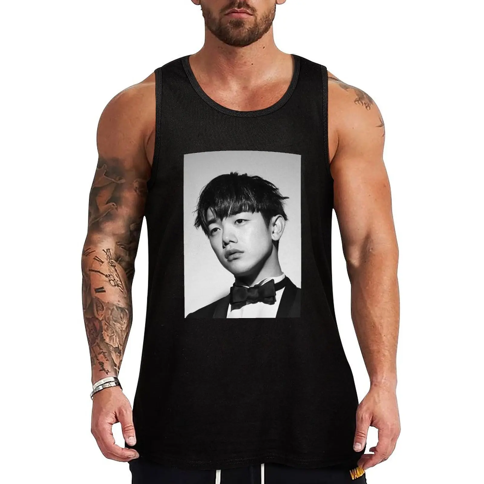 Eric Nam Tank Top T-shirt male sports suits gym top t-shirt for men