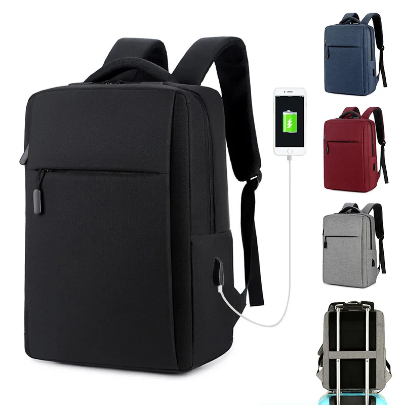 Verbesserter Computer-Rucksack, Dual-Umhängetasche, Notebook-Rucksack, Geschenktasche mit USB-Aufladung für Business-Laptoptasche