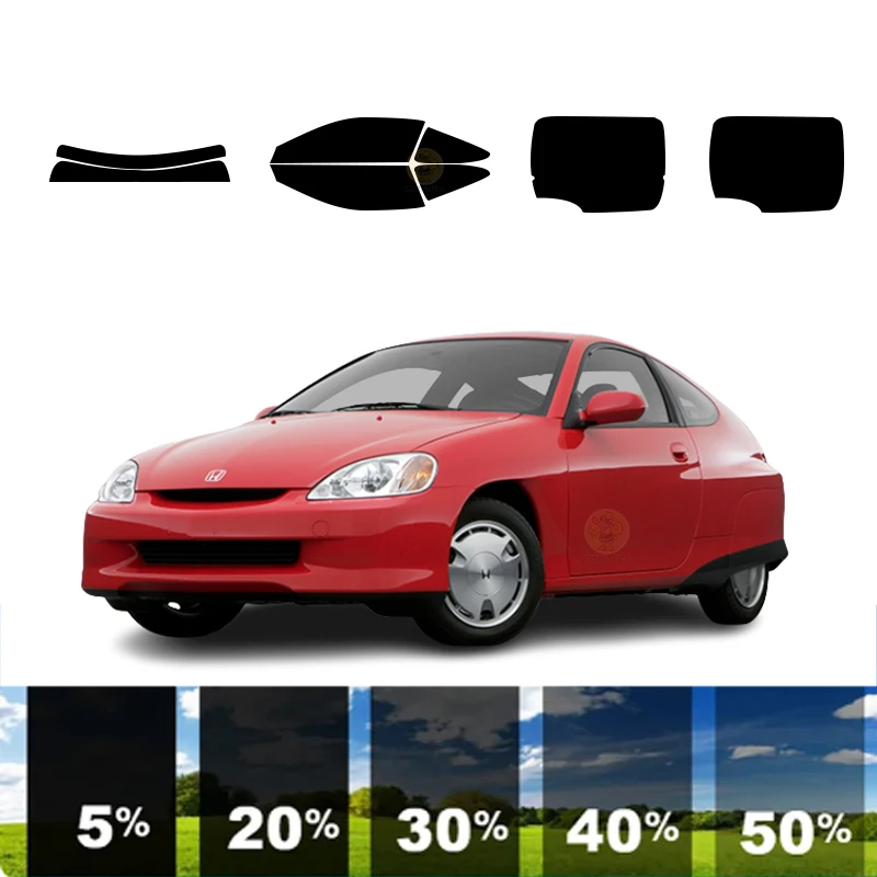 

precut Removable Window Tint Film For Car 100% UVR 5%-70%VLT Heat Insulation Carbon ﻿For HONDA INSIGHT 4 DR HATCH 2000-2006