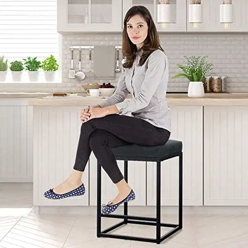 

Maison Counter Height 24 Inch Stool for Kitchen Counter Backless Industrial Stool JOMA Upholstered Barstool Countertop Chair S