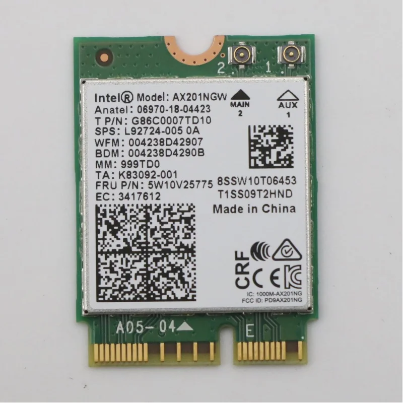 cartoes sem fio adequado para lenovo versao novo intel ax201ngw 5w10v25775 5w10v25774 wifi geracao 01