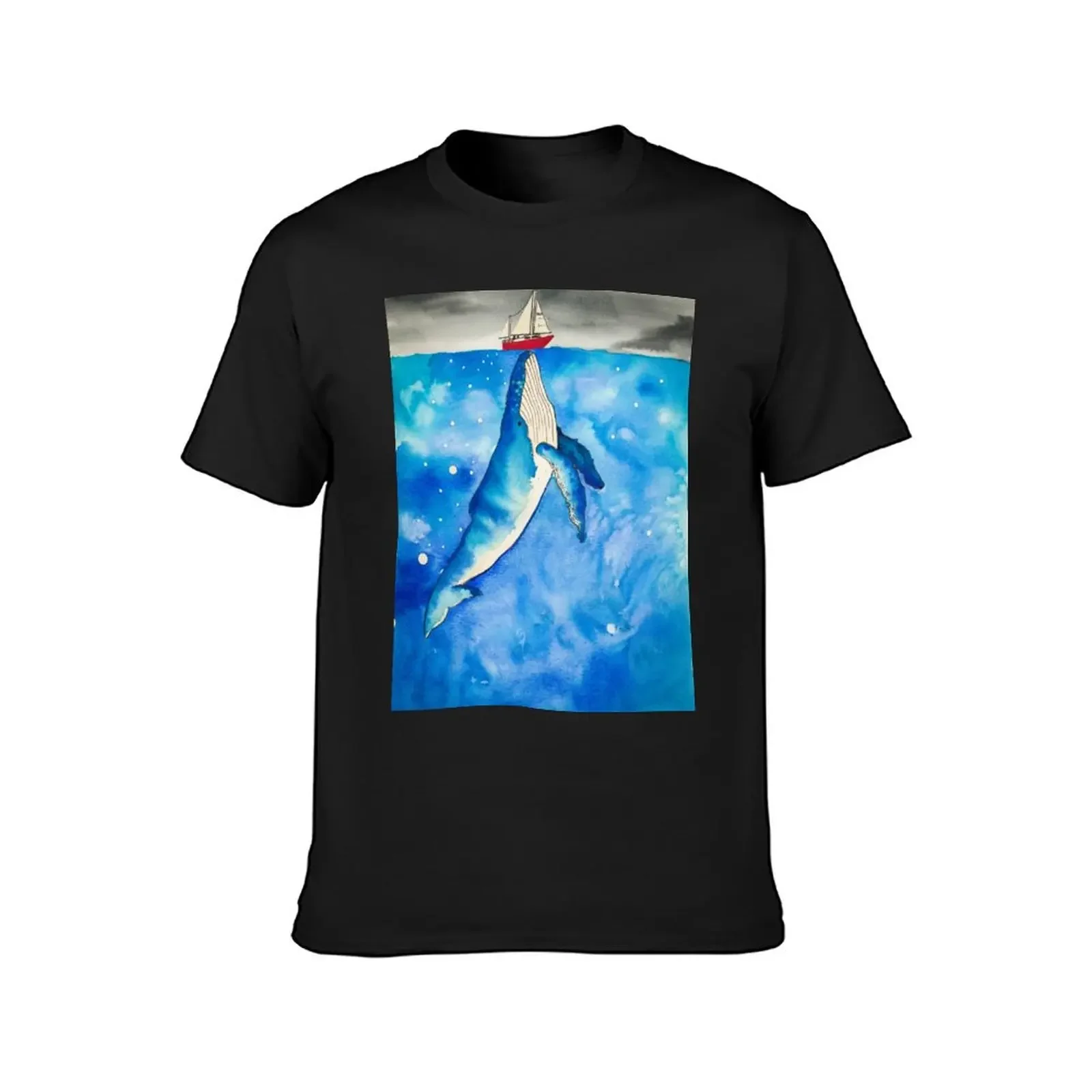 Humpback whale painting. T-Shirt graphic t shirt vintage anime anime tshirt baggy shirts mens workout shirts