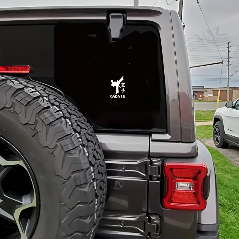 

1pc Fashion Karate Martial Arts Car Assessoires For Door Vinyl Sticker Auto Laptop Car Door And Stickers Hood