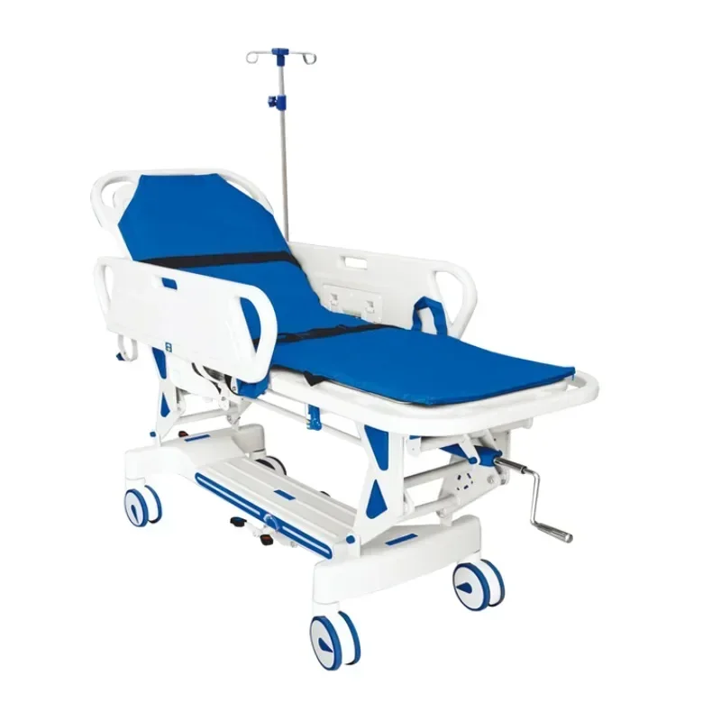 Luxury Emergency Patient Stretcher Trolley Manual Transfer Ambulance Transport Stretcher with Mattress