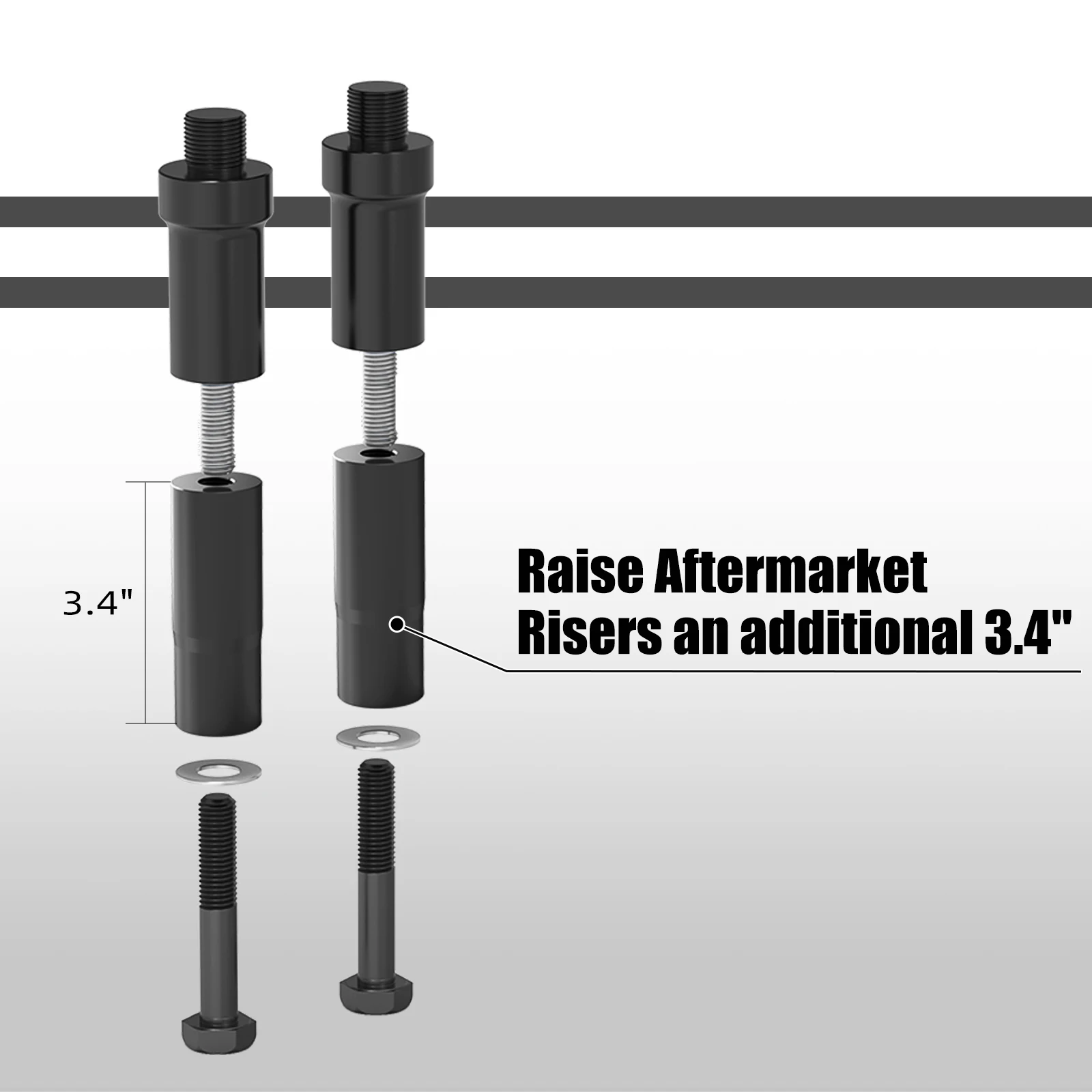 For Harley Street Bob FXBBS 114 2021-2023 Handlebar Riser Extensions Fat Boy FLFB 107 2018-2020 FLFBS 114 2018-2023 Super Glide - Image 4