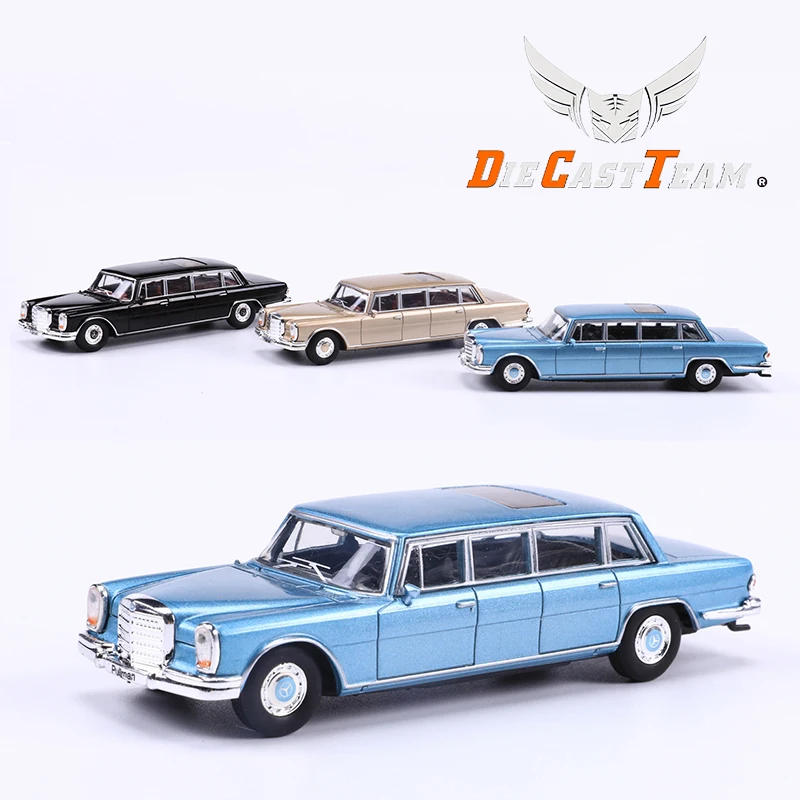DCT 1/64 Mercedes-Benz Pullman 600 (W100) LWB Limuzyna Samochód Odlew Metalowy Model Auta Zabawki Prezent Świąteczny dla Dzieci Chłopców