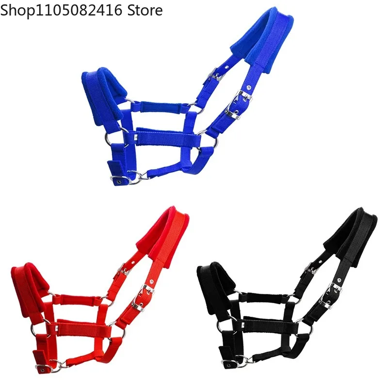 capezzina-per-cavalli-regolabile-e-rinforzata-attrezzatura-equestre-collare-protettivo-per-cavalli-da-stalla