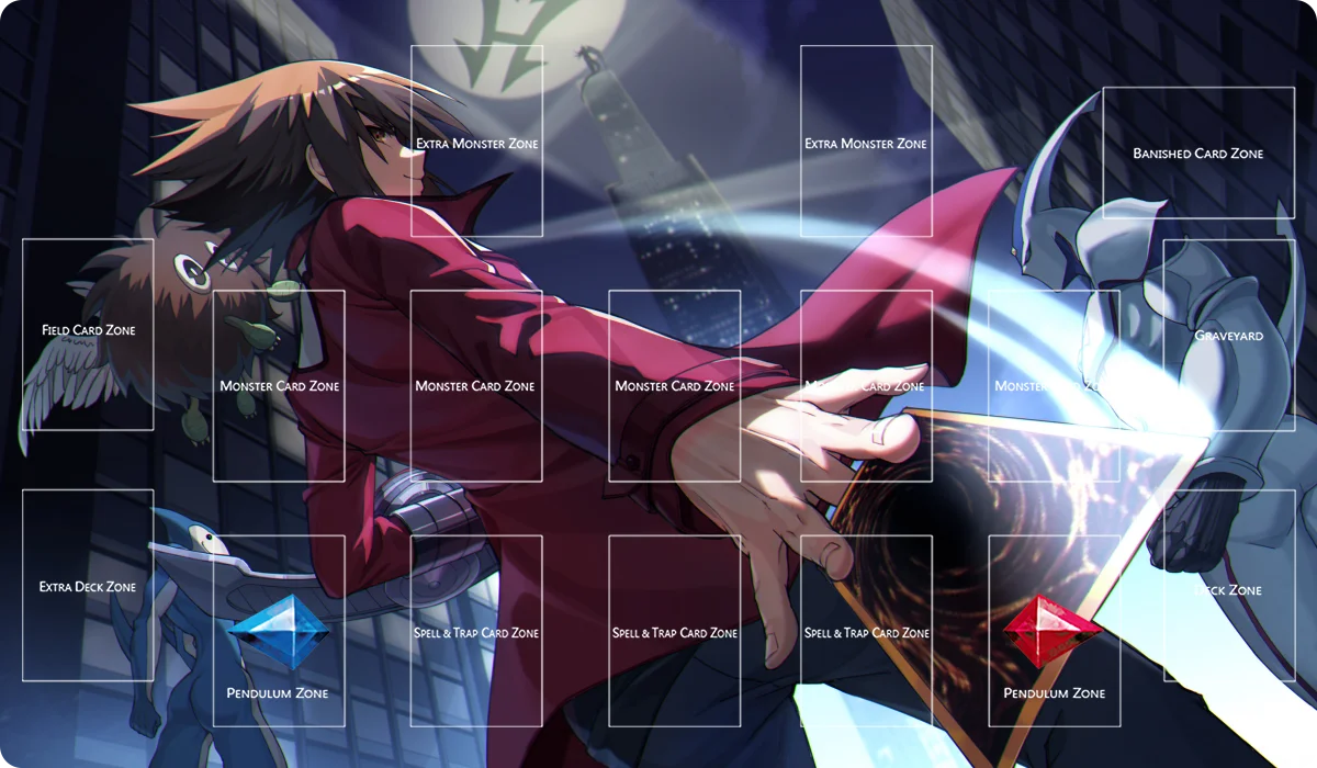 Yugioh Jaden Yuki Tcg Mat Trading Card Game Mat Elemental Hero Ccg
