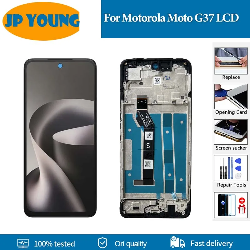 6.67" Original LCD For Motorola Moto G37 LCD Display Touch Panel Digiziter Assembly For Motorola G37 LCD Screen Replacement