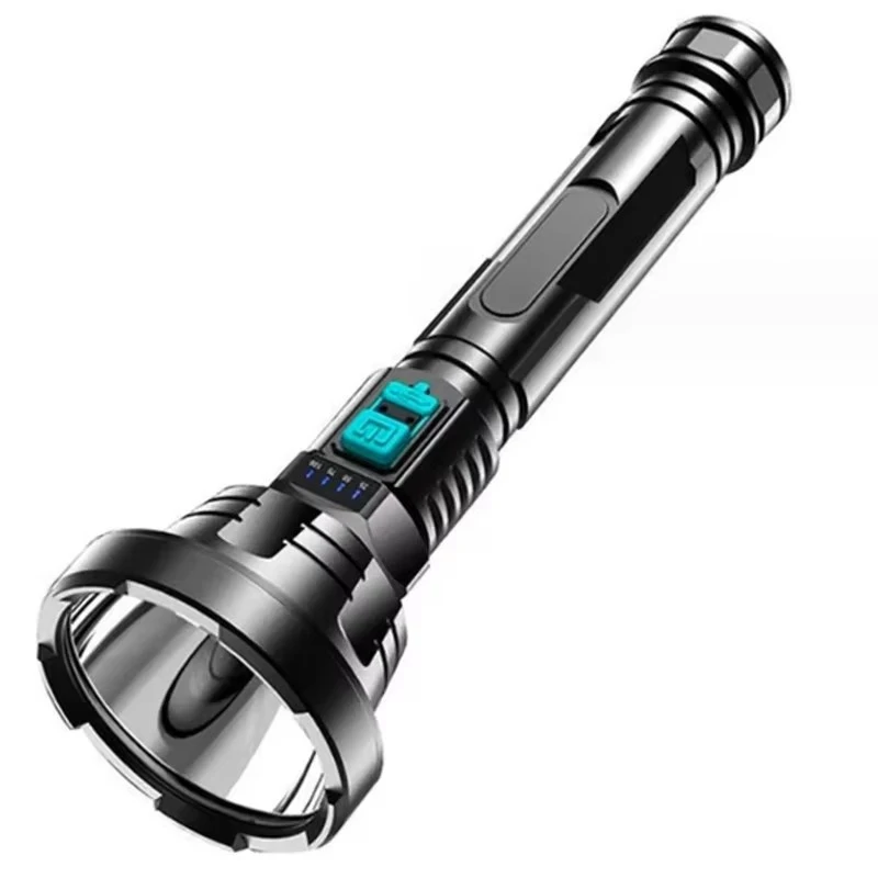 Torch Light Rechargeable Powerful Tactical Flashlight High Power Very Strong Flashlight Lamp With Rechargeable Charging Fishing.