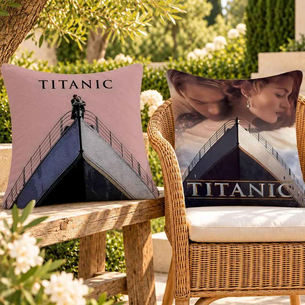 Movie Epic Romance Titanic Cushion Cover Soft Plush Throw Pillow Cover Washable Sofa Bed Patio Chair Home Decor