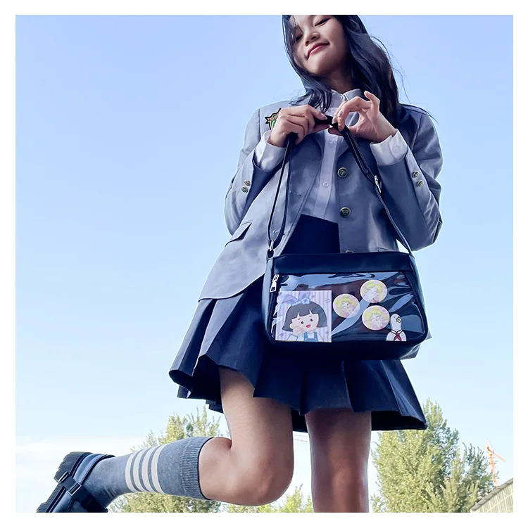 Japanese High School Girls JK Bag Transparent PVC Itabag Women Small Crossbody Bags Student Shoulder Bag ita bag woman bag bolsa