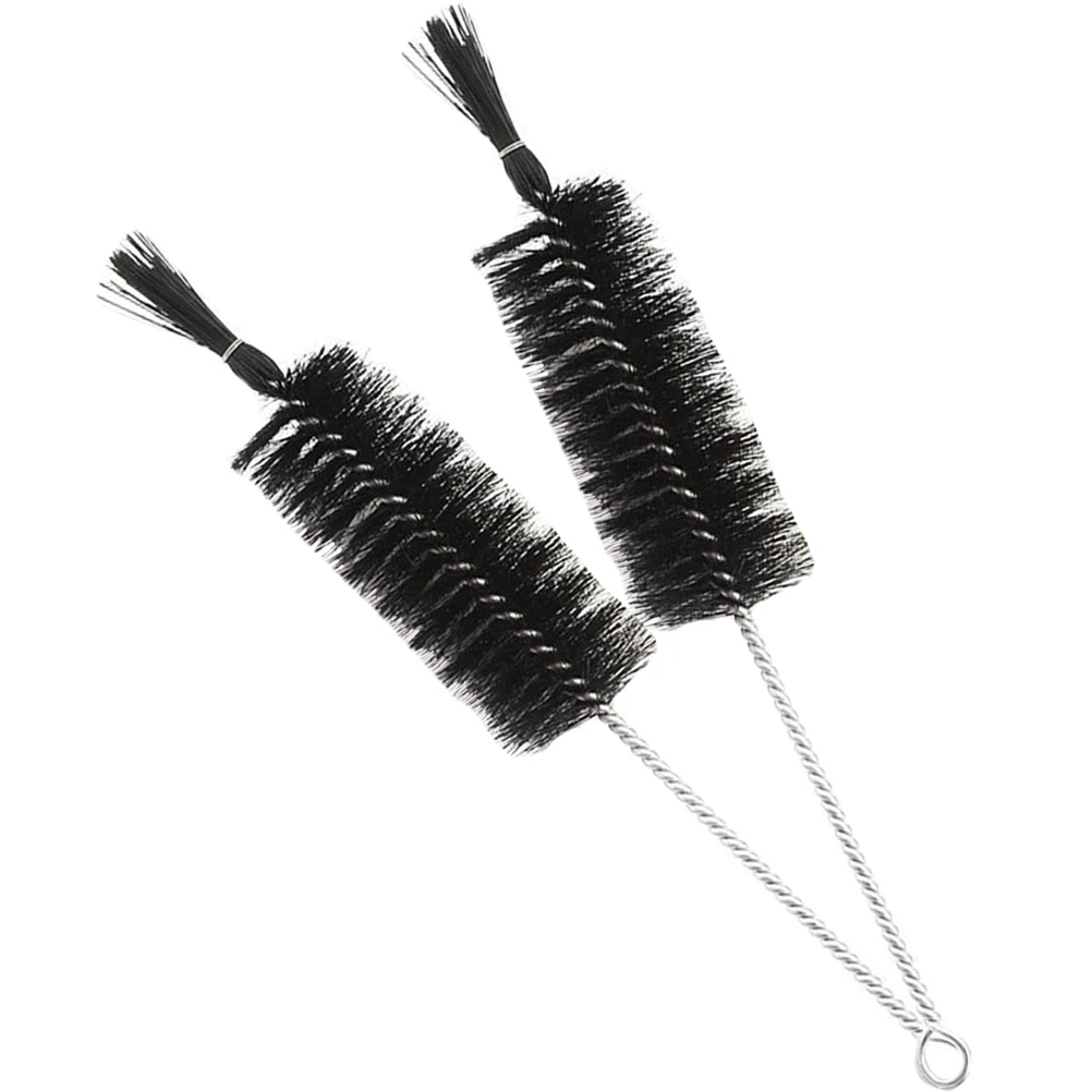 

2pcs Black Nylon Brush 50mm Diameter Hard Bristles Test Tube Bottle Cleaner Laboratory Cleaning Tool