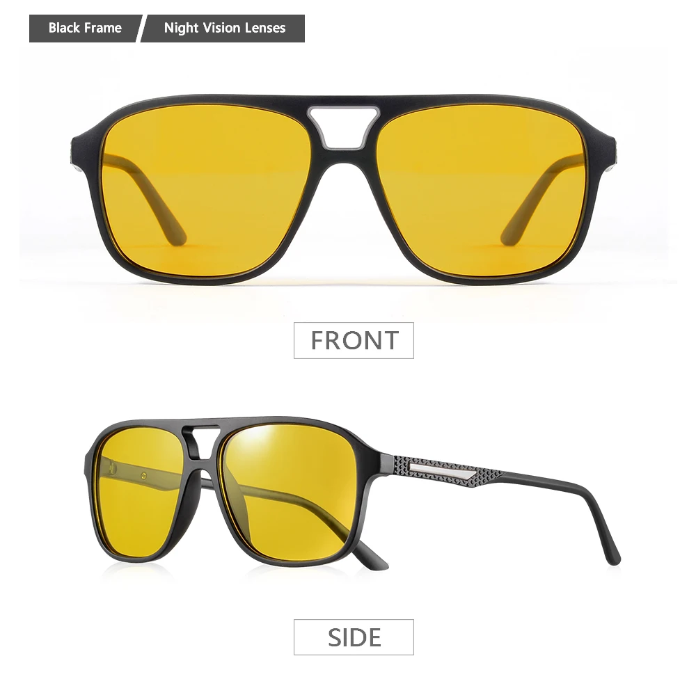 CRIXALIS Pilot Vintage Quadrat Sonnenbrille Männer Frauen Retro Fahren Nachtsicht Sonnenbrille Weibliche Luxus Designer Shades UV400 – Detail 6